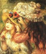Pierre Renoir Girls Putting Flowers in their Hats china oil painting artist
